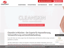 Tablet Screenshot of cleanskin.de